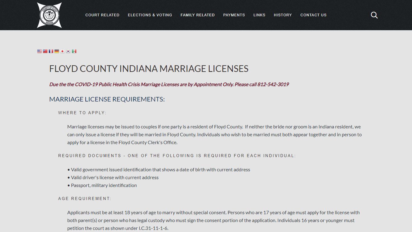 Floyd County Indiana Marriage Licenses
